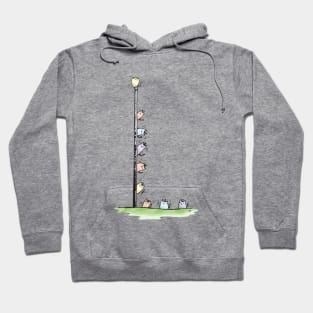 Winks climbing the pole Hoodie